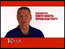 ["In his 2012 political ad, Republican candidate Brian Kalk is portrayed in various settings, consistently with an American flag backdrop. Hes shown as a determined leader, in both suits and military attire, emphasizing strong leadership, patriotic duty, and advocating for change. Scenes focus on his solemnity and confidence, often addressing the camera directly."]