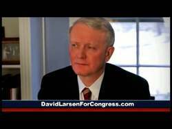 ["In the 2012 political TV ad for David Larsen, scenes depict Larsen as the true conservative in contrast to Leonard Lance, criticizing Lance's inconsistent fiscal conservatism and larger government support. Various frames show Larsen discussing energy and fiscal policies, highlighting his conservative values against Lance's depicted hypocrisy and liberal tendencies."]