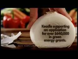 ["In the 2012 political TV ad for Scott Keadle, a Republican Party candidate, the ad displayed contrasting images of Keadle and text overlay pointing out his political contradictions, aiming to portray him as inconsistent. The serious tone and text overlays focused on challenging Keadle's credibility with voters by highlighting these contradictions."]