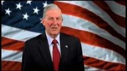 ["In the 2012 TV ad for Republican candidate Ray Boland, scenes fill with patriotic imagery and American flags while Boland discusses themes of patriotism, civic duty, and veteran's issues. He passionately recounts a friend's POW experiences, invoking stories of resilience and unity to engage and inspire voters, emphasizing the importance of political responsibility and national pride."]