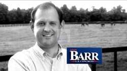 ["In a 2014 political TV ad, Republican candidate Garland Hale \"Andy\" Barr exudes confidence as he addresses the camera from various settings, emphasizing job creation, economic growth, and factual policy knowledge. Accusing his opponent of misinformation, Barr is shown with local workers, against patriotic backdrops, and engaging with an attentive audience, keen on asserting his commitment to private sector-driven prosperity and clear, credible campaign messages."]