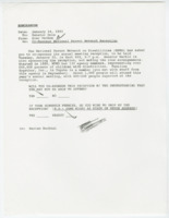 ["Some information on the National Parent Network on Disabilities and Families Together, Inc., with the request for Dole to co-sponsor the annual meeting reception with Senator Harkin."]