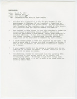 ["Tony Coelho's appointment as Chairman of the President's Committee on the Employment of People with Disabilities and how he should focus on giving credible advice instead of engaging in advocacy. Coelho may reach out to Dole."]