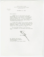 ["Letter from Dole congratulating Miss America, Heather Whitestone, for her victory. She's been hard of hearing since a young age."]