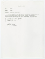 ["Memorandum about a possible interview between Lorraine McNally with the Children's Hospital in Boston and Senator Dole about the limitations and goals of the ADA"]