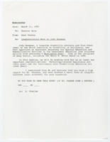 ["The memorandum includes a photocopy of a newspaper article and Senator Dole's congratulatory note to Judy Heumann for her appointment as Assistant Secretary for Special Education and Rehabilitative Services in the Department of Education."]