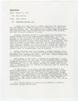 ["The memorandum includes background information on Rainbows United, Inc. and a video script."]