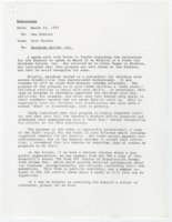 ["Memorandum about an invitation for Senator Dole to speak in a video for Rainbows United, Inc."]
