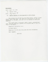 ["Memorandum about Paul Hearne's request to inscribe book to Bette Perot"]
