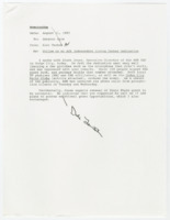 ["This memorandum includes a photocopy of a Dodge City Daily Globe Article and a photocopied newspaper photograph, detailing the opening of ASK, Accessing Southwest Kansas, Inc. which helps residents of Southwest Kansas with disabilities."]