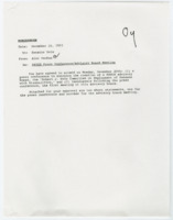 ["This memorandum includes a statement from Senator Dole announcing the creation of a KETCH (Kansas Elks Training Center for the Handicapped) advisory board"]