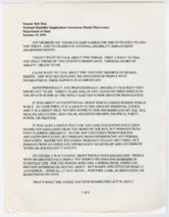 ["A speech from Senator Bob Dole over the National Disability Employment Awareness Month"]