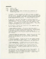 ["This memorandum is from Alec Vachon to Senator Dole about a meeting with John Hager regarding Republican leadership on Disability Issues"]
