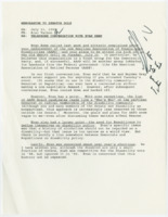 ["This memorandum between Alec Vachon and Senator Dole discusses a conversation between Evan Kemp and Alec Vachon about the possibility of the Senator not going to an AAPD (American Association of People with Disabilities) event due to the guest list being primarily Democrats."]