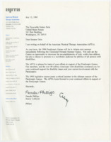 ["This letter discusses the upcoming 1996 Paralympic Games in Atlanta, Georgia as an opportunity to promote the accomplishments of athletes with disabilities on an international scale."]