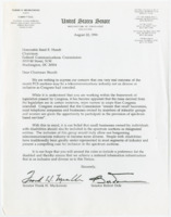 ["Letter to Federal Communications Commission Chairman Reed E. Hundt from cosigned by various senators asking for the telecommunication industry and the national information infrastructure to be inclusive."]