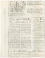 ["Article about Senator Bob Dole's support of disabled individuals."]