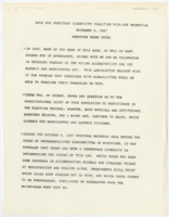 ["Talking points by Senator Bob Dole at the Dole for President Disability Coalition Kick-Off Event."]