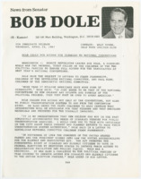 ["Press release by Senator Bob Dole titled \"Dole Calls for Access for Disabled to National Conventions.\""]