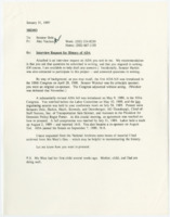 ["Memorandum regarding an interview request to Senator Bob Dole on the Americans with Disabilities Act from Johnathan Young, a Ph.D. candidate in American history from the University of North Carolina at Chapel Hill and the National Rehabilitation Hospital Research Center. Letter from Young and hand-written notes are attached."]