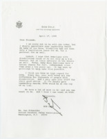 ["Note of appreciation from Senator Bob Dole to the United Cerebral Palsy Association for the Leadership Award Dole received"]