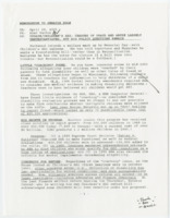 ["Memorandum regarding updates on the Children's SSI (Social Security Income) reforms."]