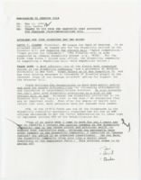 ["Memorandum with thank you letters for signature to President of the New Hampshire League for the Hard of Hearing, David C. Clarke, and Frank Bowe. Includes additional correspondence."]