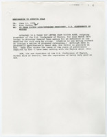 ["Memorandum regarding a thank you letter from Victor Ashe, President of the U.S. Conference of Mayors, to Senator Dole thanking Dole for asking for an extension to the deadline for curb cuts by cities."]