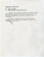 ["Memorandum regarding Senator Chafee's vote on eligibility rules for children's SSI."]