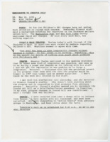 ["Memorandum with progress updates to the children's SSI (Supplemental Security Income) changes as well as its attention in the press."]
