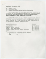 ["Memorandum regarding a request to Senator Dole to sign 5 form letters to appropriations subcommittees, requesting funds for the 1996 Paralympics. Includes letters requesting the funds."]