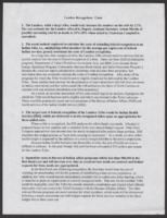 ["Fact sheet discussing the costs of recognizing the Lumbee Tribe to the BIA (Bureau of Indian Affairs)"]
