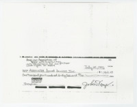 ["Certified check made out to Associated Sound Services, Inc. for $1462.10, signed by John D. Kemp on behalf of the American Association of People with Disabilities."]