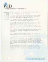 ["Contract for World Institute on Disability to research and collect resources on disability for the Dole Foundation, including creating an annotated bibliography"]