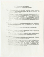 ["Fifteen-page annotated bibliography of sources relating to the Americans with Disabilities Act"]