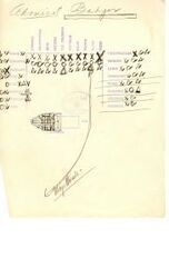 ["The symbols on this document track the committee members' questions, passes, and absences during three rounds of testimony from Vice Admiral Oscar C. Badger"]