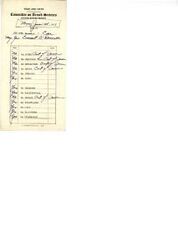 ["The back of the card contains notes on testimony"]