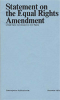["Statement on the Equal Rights Amendment by the United States Commission on Civil Rights."]