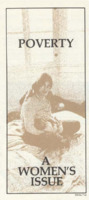 ["Leaflet by the National Organization for Women titled \"Poverty: A Women's Issue.\" The leaflet describes systematic economic and financial struggles women face."]