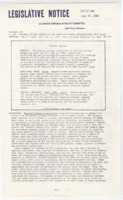 ["Legislative Notice, No. 96, June 23, 1980 regarding the National Science Foundation and Women in Science Authorizations. Also includes a statement by Senator Dole and a memorandum to Senator Dole."]