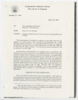 ["Memorandum to the House Education and Labor Committee from the American Law Division regarding an analysis of a draft version of the Americans with Disabilities Act from 1989."]