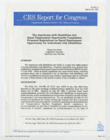 ["CRS Report for Congress titled \"The Americans with Disabilities Act: Equal Employment Opportunity Commission Proposed Regulations on Equal Employment Opportunity for Individuals with Disabilities.\""]