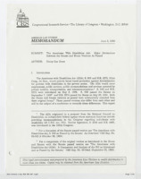 ["Memo from the Congressional Research Service that covers the differences between the passed versions of  the Americans With Disabilities Act from both the House and Senate. Variations include provisions over food handling, coverage of Congress, building codes, and closed captioning, etc."]