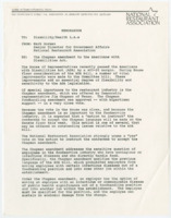 ["Memorandum containing updates on the passage of a version of the Americans with Disabilities containing the Chapman food handling amendment passed by the House. Attached is a list of groups that support the Chapman amendment and a newspaper clippings."]