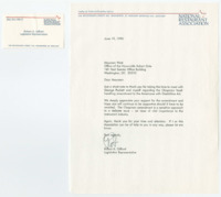 ["Letter to Senator Dole's office from Robert A. Gifford, a legislative representative for the National Restaurant Association, following up on a meeting between himself and Senator Dole about the Chapman food handling amendment to the Americans with Disabilities Act."]