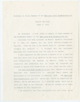 ["Statement by Senator Bob Dole in support of the final passage of the Conference Report on the Americans with Disabilities Act. He references Nelson Mandela's fight for equal rights in South Africa and quotes Reverend Doctor Martin Luther King, Jr."]
